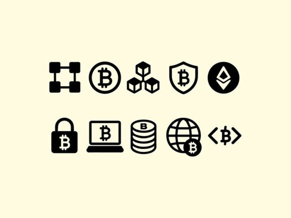 10 Blockchain Crypto Icons: A Versatile Design Resource for Modern Digital Projects