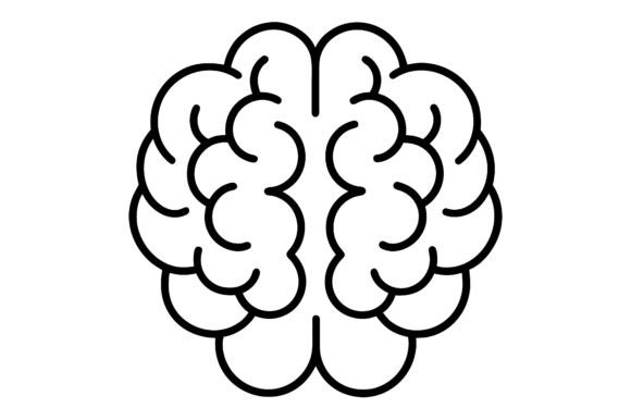 Abstract Brain Symbol Line Illustration: A Modern Design Essential