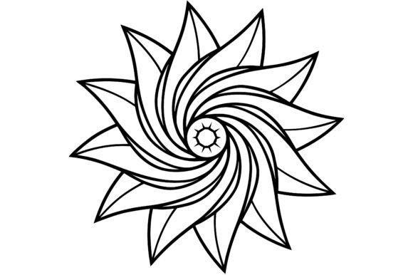 Abstract Spiral Wave Star Line Design: Elevating Modern Visual Communication
