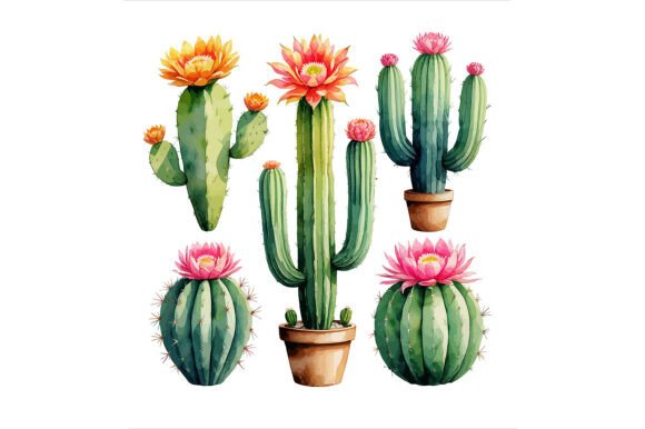Cactus Plant with Flower: A Versatile Design Element for Creative Projects