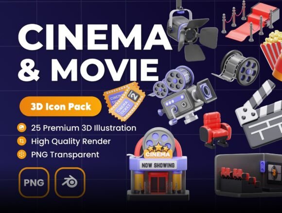 Cinema Movie 3D Illustrations: A Strategic Asset for Modern Design