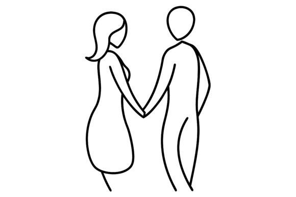Couple Holding Hands Continuous Line: A Minimalist Design Element for Modern Creative Projects