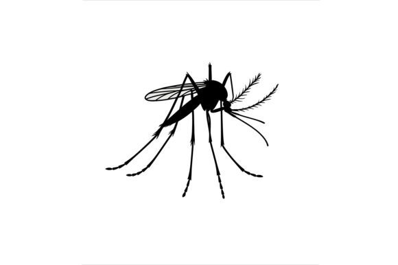 Mosquito Silhouette Vector Art for Creative Projects