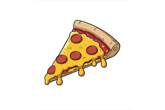 Pizza with Melted Cheese: A Versatile Design Asset for Creative Professionals