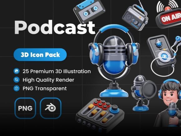 Podcast 3D Illustrations: Elevating Your Visual Storytelling