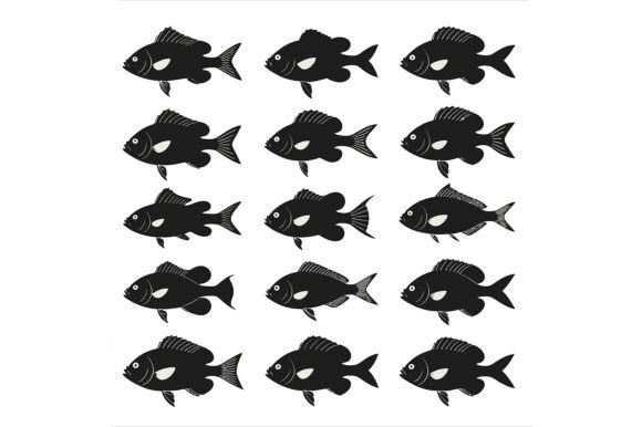 Seamless Pattern of Black Fish: A Versatile Design Asset