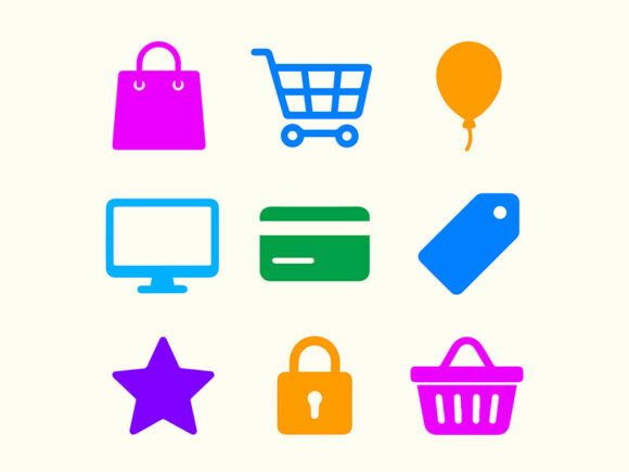 Shopping E-commerce Icons: Versatile Design Assets for Modern Projects