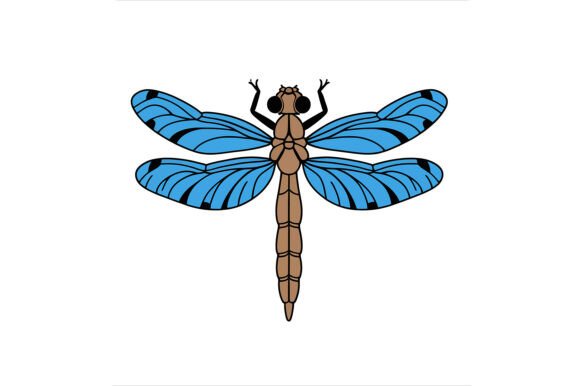 Vector Art of Blue Dragonfly: A Versatile Design Resource
