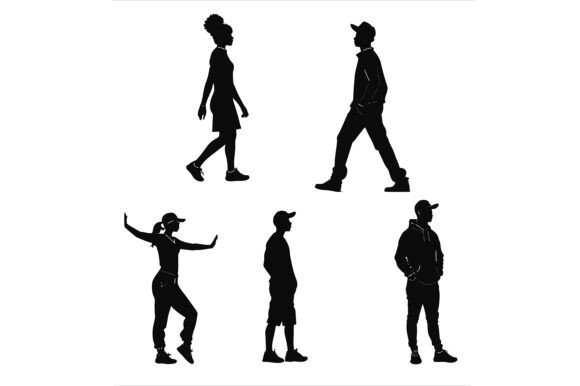 Vector Art of Silhouette of People: A Modern Design Essential