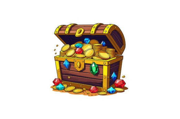 Vector Art of Treasure Chest Full: A Versatile Design Resource for Creative Projects