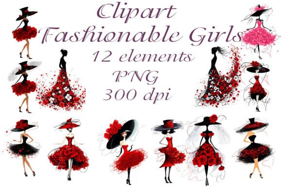 Watercolor Clipart Trendy Girls PNG: Elevating Modern Design with Handmade Aesthetics
